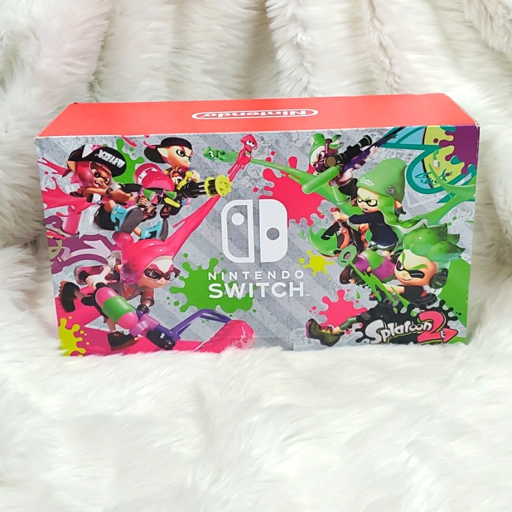 Nintendo Switch Hardware with Splatoon 2 Neon Green / Neon Pink Console New
